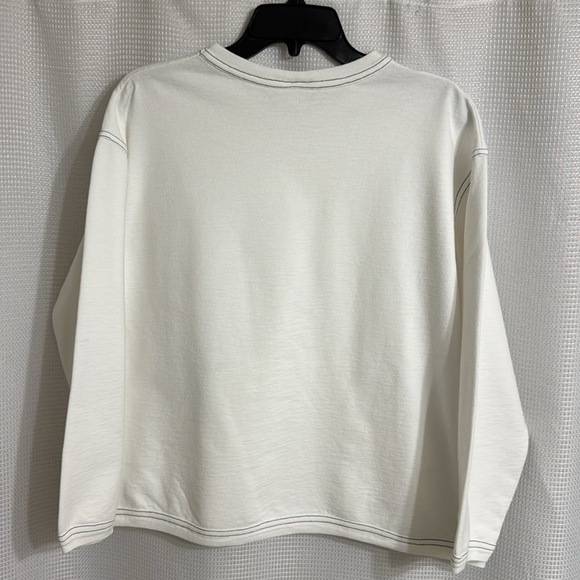Women’s Silver Wear cropped crew neck shirt. Size L/XL ? SEE MEASUREMENTS - Picture 2 of 5
